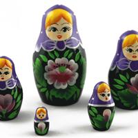 Violet stacking dolls