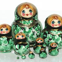 Green nesting doll
