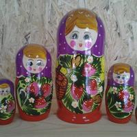 Violet matryoshka dolls
