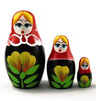 Flowers Russian matryoshka