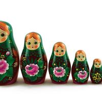 Roze bloem matryoshka