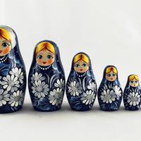 Mörk Blå Matryoshka