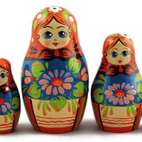 Matryoshka met bloemen