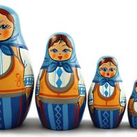 Luz azul matryoshka