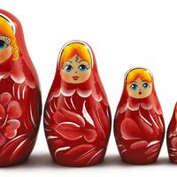 Poupées gigognes rouges