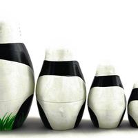 Bambole di nidificazione di Panda