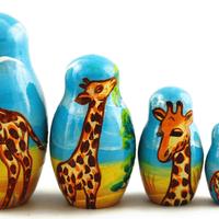 Giraffe nesting dolls