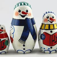 Snögubbar häckande dolls