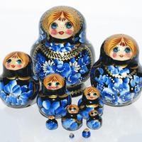 Blue on black dolls