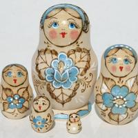 Matryoshka culoare albastru