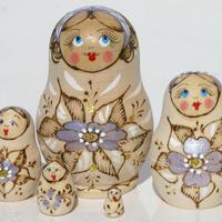 Pyrography matryoshka