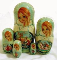Brand fugl matryoshka