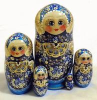 Blue stacking dolls