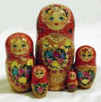 Flowers stacking dolls