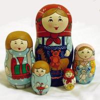 Russian Nesting Dolls Matryoshka - 5 Piece Hand-Painted Wooden Stacking Dolls Set