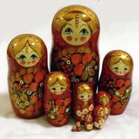 Stora röda matryoshka