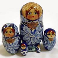 Matryoshka niebieski