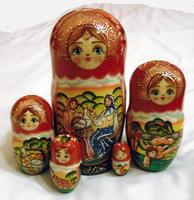 Russische matryoshka poppen