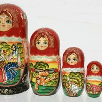 Russische matryoshka poppen