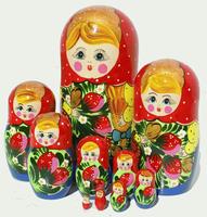 Große Erdbeeren Puppen