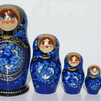 Matryoshka niebieski