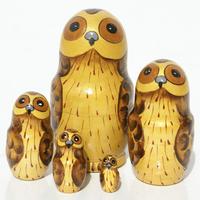 Hibou marron matriochka