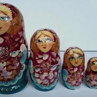 Matryoshka muñecas madera