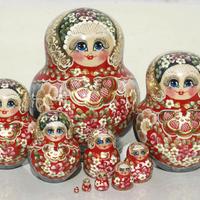 Rode winter stijl dolls