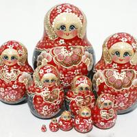 Muñecas babushka rojo