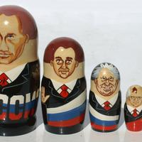 Políticos rusos matryoshka muñecas 