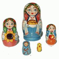 Russische houten pop in pop