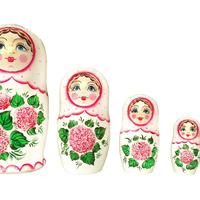 Rosa branca matryoshka